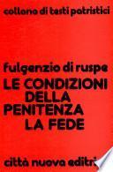Le condizioni della penitenza