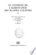 Le Contrôle de L'alimentation Des Plantes Cultivées
