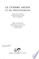 Le Cynisme ancien et ses prolongements