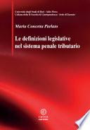 Le definizioni legislative nel sistema penale tributario