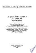 Le Deuxième concile du Vatican (1959-1965)