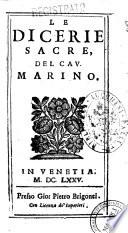 Le dicerie sacre del cav. Marino