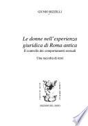 Le donne nell'esperienza giuridica di Roma antica