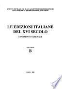Le edizioni italiane del XVI secolo: B