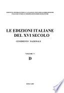 Le edizioni italiane del XVI secolo