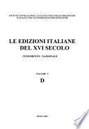 Le edizioni italiane del XVI secolo