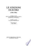 Le Edizioni Olschki (1886-1986)