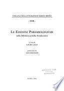 Le edizioni paremiologiche nella Biblioteca della Fondazione