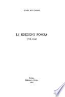 Le edizioni Pomba 1792-1849