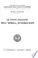 Le fonti italiane delle Romola di George Eliot