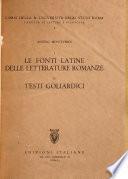 Le fonti latine delle letterature romanze