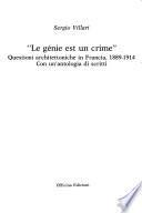 Le génie est un crime