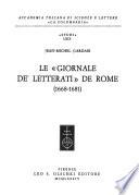 Le Giornale de' letterati de Rome, 1668-1681