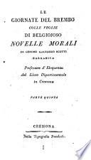 Le giornate del Brembo. Novelle morali