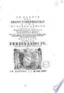 Le glorie del sacro tabernacolo rime di Diego Comite barone di Cesa ..