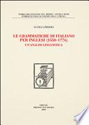 Le grammatiche di italiano per inglesi, 1550-1776