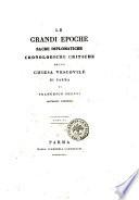 Le grandi epoche sacre, diplomatiche, cronologiche, critiche della chiesa vescovile di Parma di Francesco Cherbi