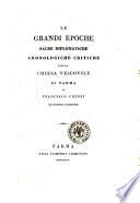 Le grandi epoche sacre, diplomatiche, cronologiche, critiche della chiesa vescovile di Parma di Francesco Cherbi