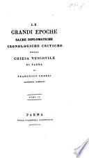 Le Grandi epoche sacre, diplomatiche, cronologiche, critiche della chiesa vescovile di Parma