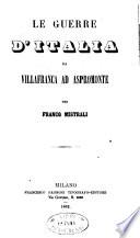 Le guerre d'Italia da Villafranca ad Aspromonte