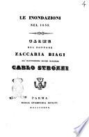 Le inondazioni nel 1839 carme del dottore Zacaria Biagi all'illustrissimo signor marchese Carlo Strozzi