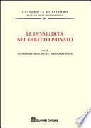 Le invalidità nel diritto privato