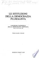 Le istituzioni della democrazia pluralista