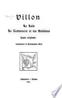 Le lais, le testament et les ballades