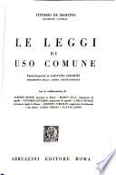 Le leggi di uso comune