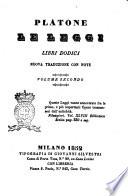 Le leggi libri dodici Platone