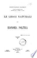 Le leggi naturali dell'economia politica