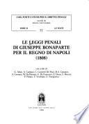 Le leggi penali di Giuseppe Bonaparte per il Regno di Napoli (1808)