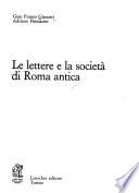 Le lettere e la società di Roma antica