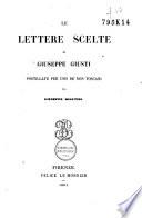 Le lettere scelte di Giuseppe Giusti