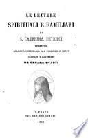 Le lettere spirituali e familiari di S. Caterina de' Ricci