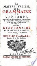 Le Maitre Italien, Ou La Grammaire de Veneroni