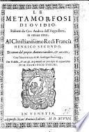 Le Metamorfosi d'Ovidio ...In questa nuova impressione di ... figure adornate