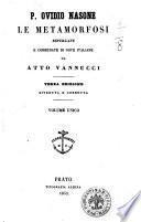 Le metamorfosi P. Ovidio Nasone