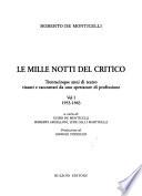 Le mille notti del critico