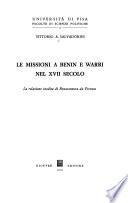 Le missioni a Benin e Warri nel XVII secolo