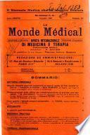 Le monde médical rivista internazionale di medicina e terapia