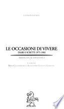 Le occasioni di vivere