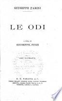 Le odi; a cura di Giuseppe Finzi