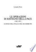 Le operazioni di sostegno della pace (1982-1997)