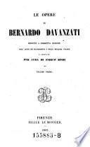 Le Opere di Bernardo Davanzati