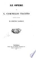 Le opere di C. Cornelio Tacito