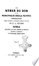 Le opere di Dio e le maraviglie della natura considerazioni per tutti i giorni dell'anno di C. C. Sturm