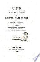 Le opere minori di Dante ec