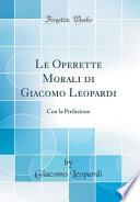 Le Operette Morali di Giacomo Leopardi