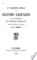 Le operette morali di Giacomo Leopardi